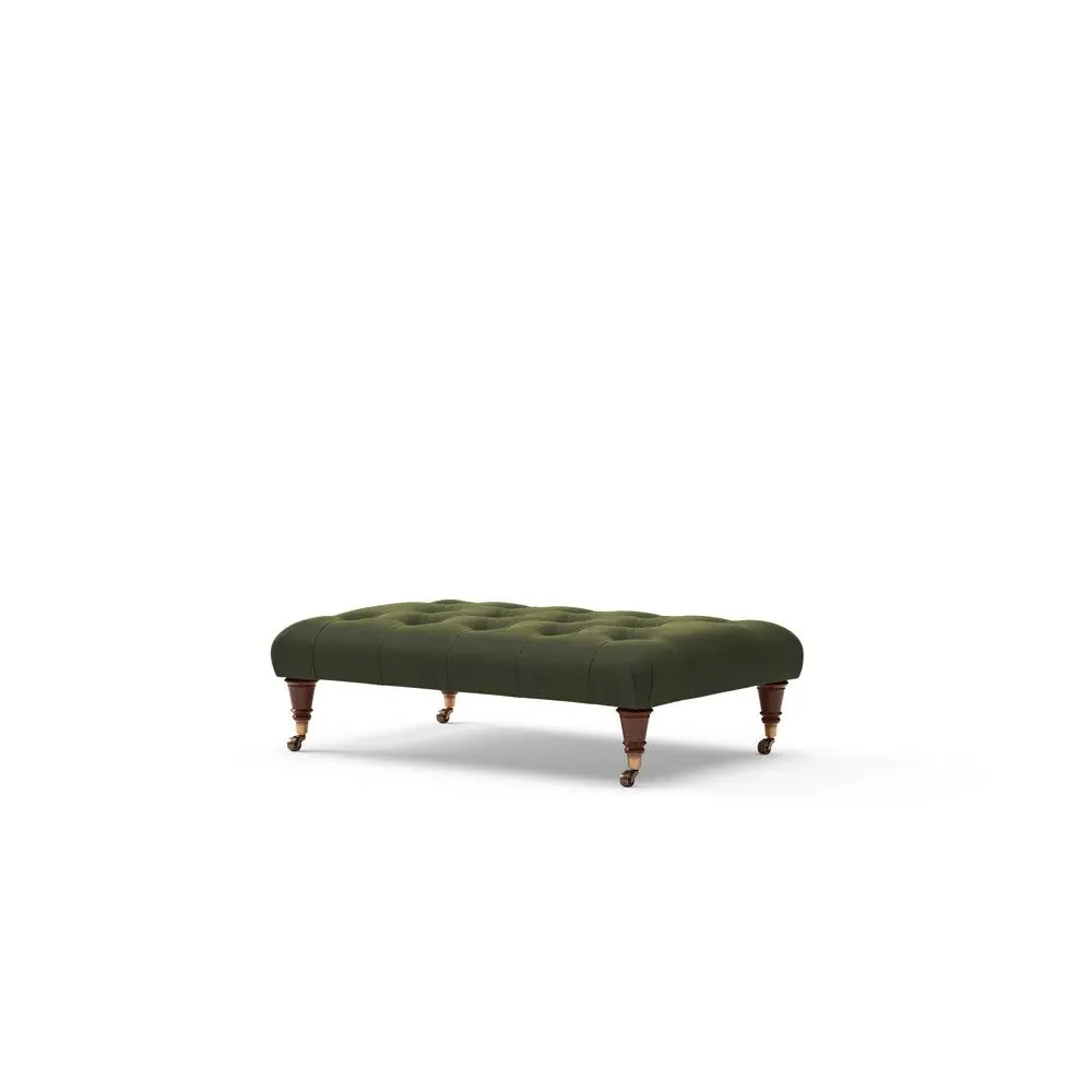 Foot Stool - Forest Green, Matt Velvet