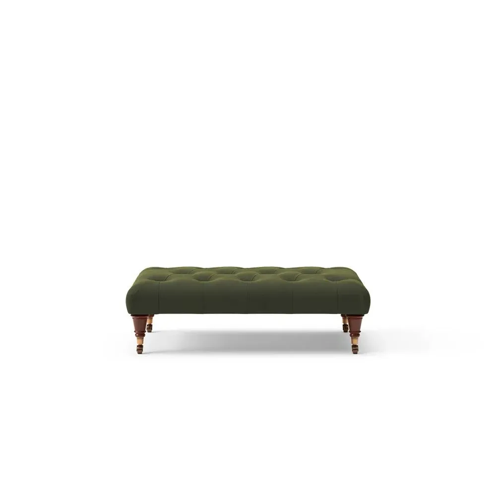 The Cotswold Company Amelia Small Foot Stool - Forest Green, Matt Velvet, image 7