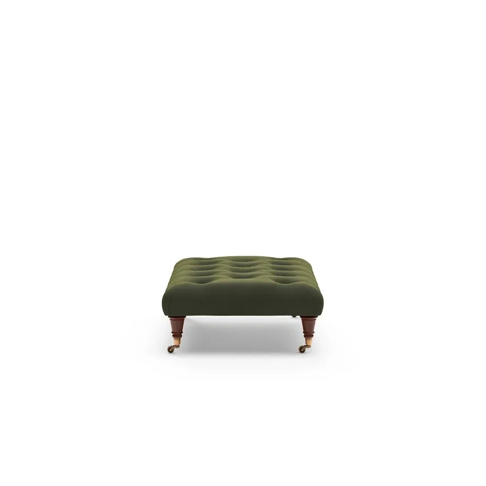 The Cotswold Company Amelia Small Foot Stool - Forest Green, Matt Velvet, image 8