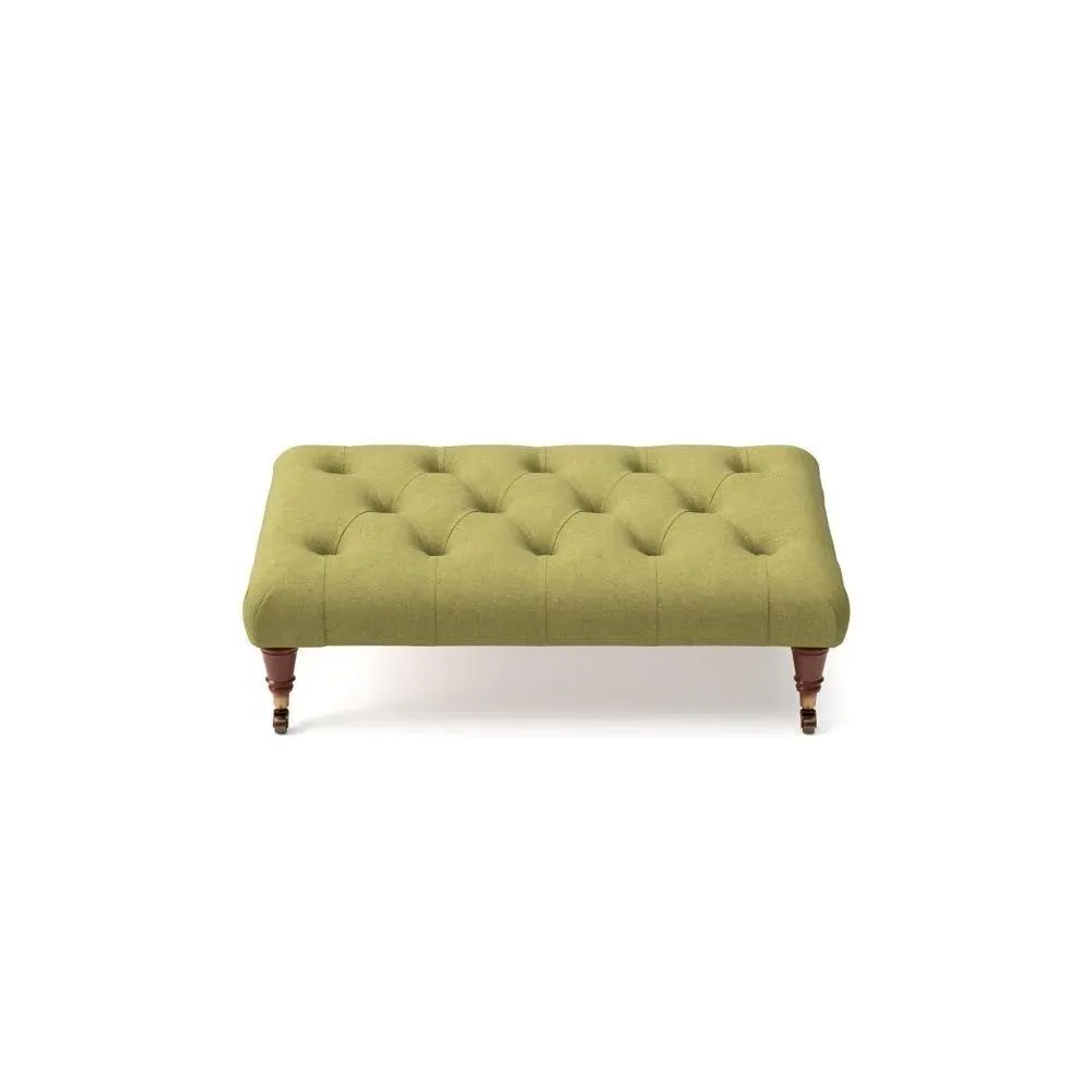 Foot Stool - Green, House Linen Mix