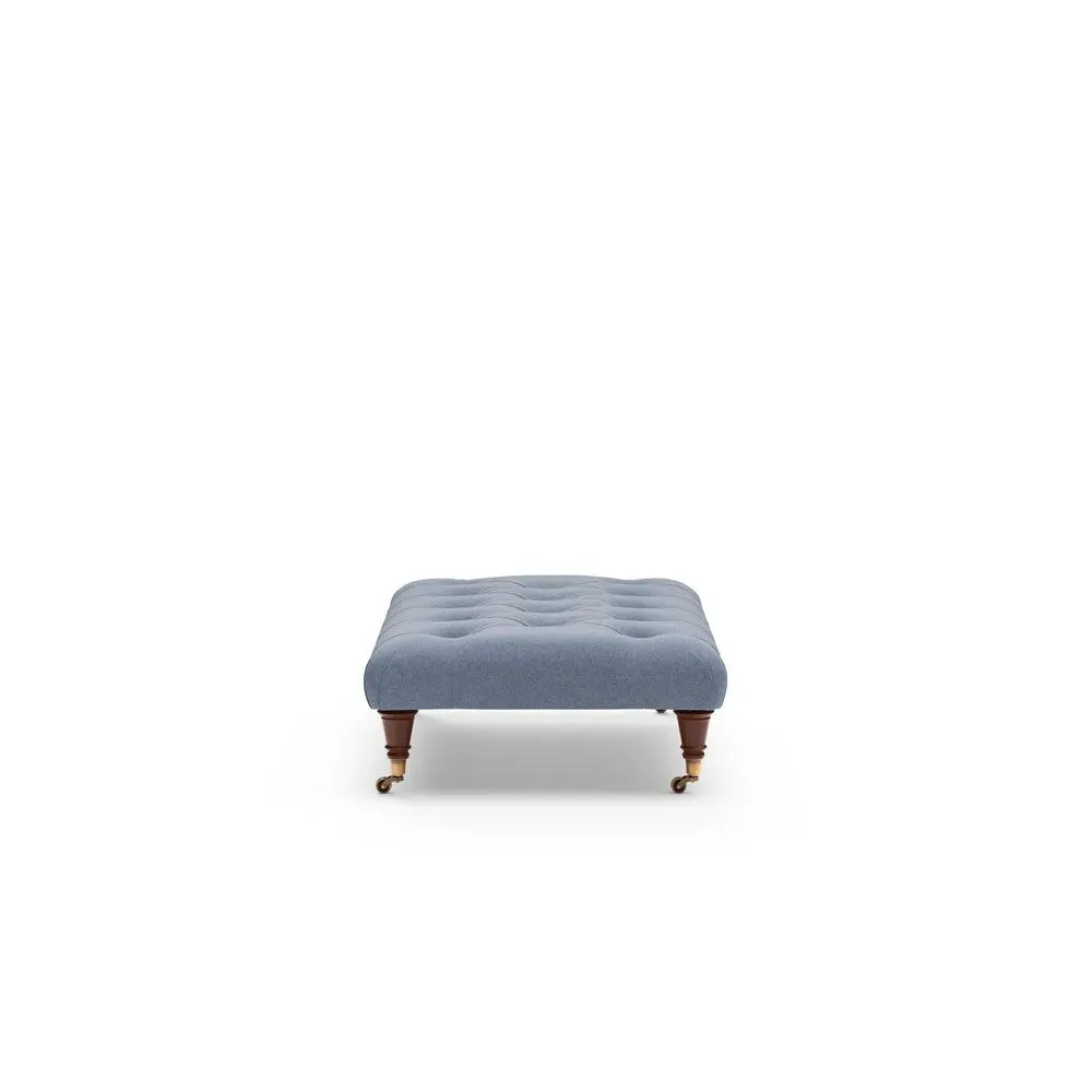 Foot Stool - Indigo, House Linen Mix