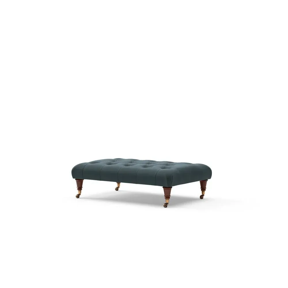 The Cotswold Company Amelia Small Foot Stool - Lake, Matt Velvet, image 6