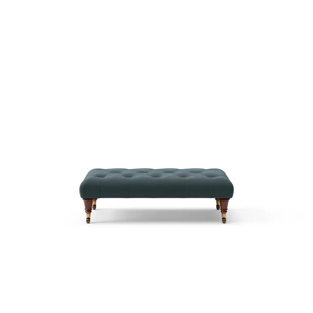 The Cotswold Company Amelia Small Foot Stool - Lake, Matt Velvet, image 7