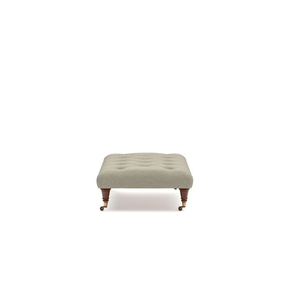 Foot Stool - Mid Grey, House Linen Mix
