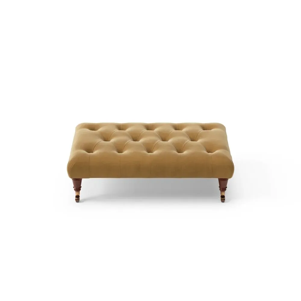Foot Stool - Mustard, Matt Velvet