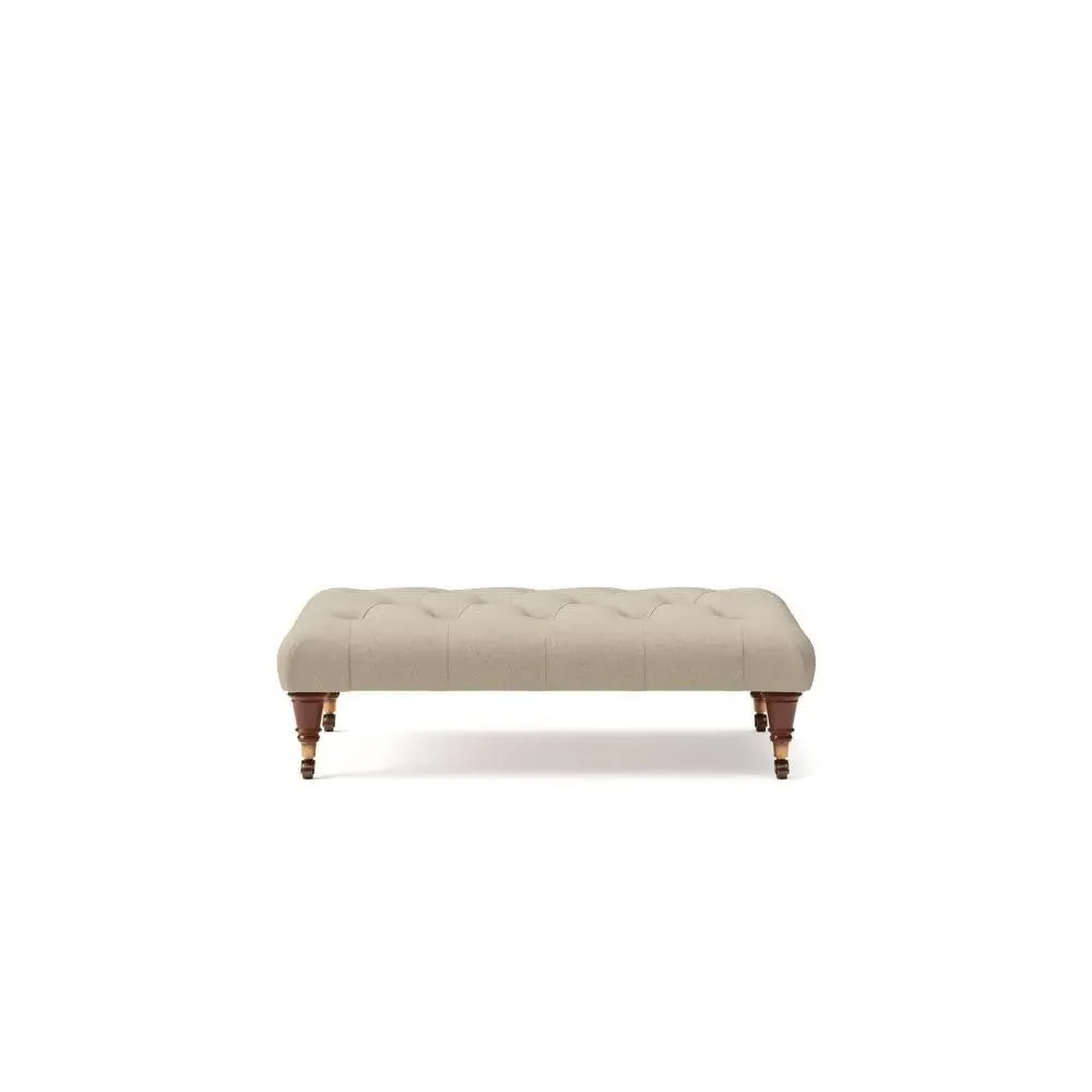 Foot Stool - Natural, House Linen Mix