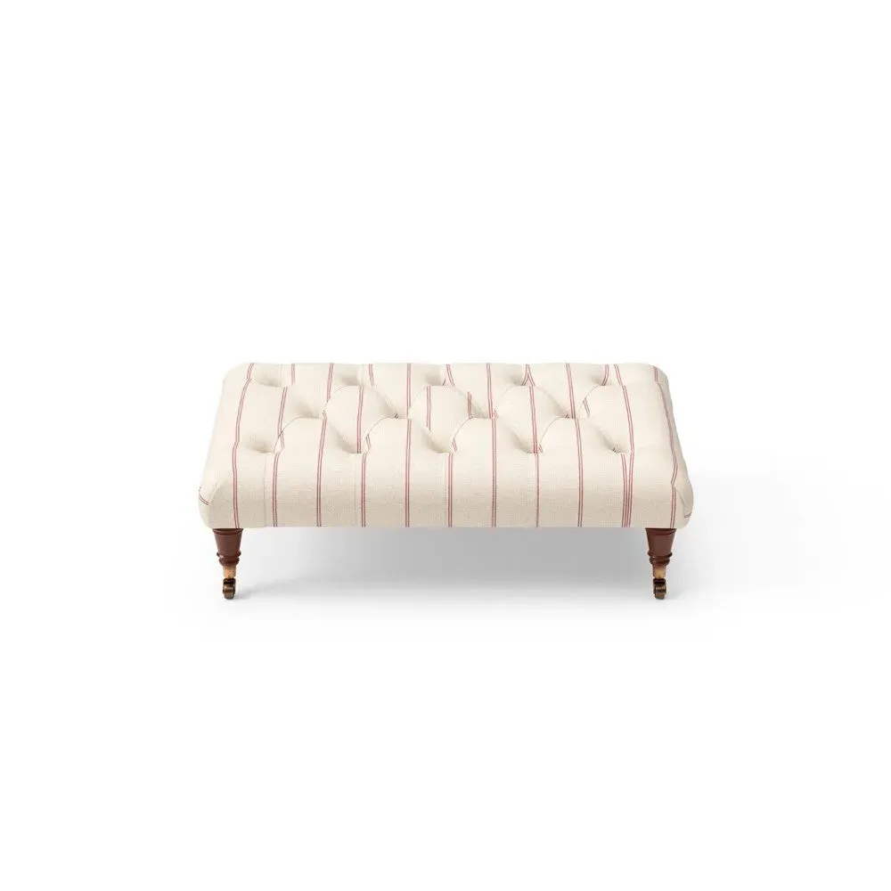 The Cotswold Company Amelia Foot Stool - Raspberry, Compton Stripe, image 5