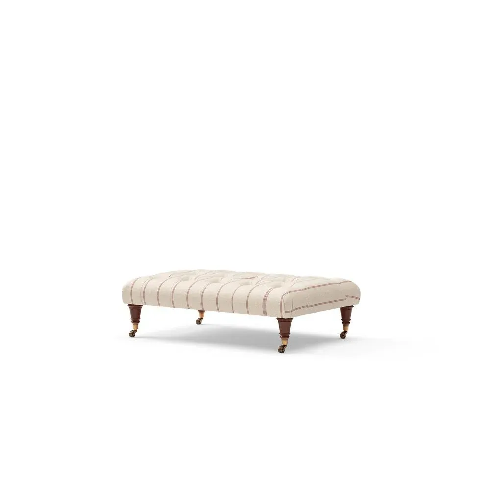 The Cotswold Company Amelia Foot Stool - Raspberry, Compton Stripe, image 6