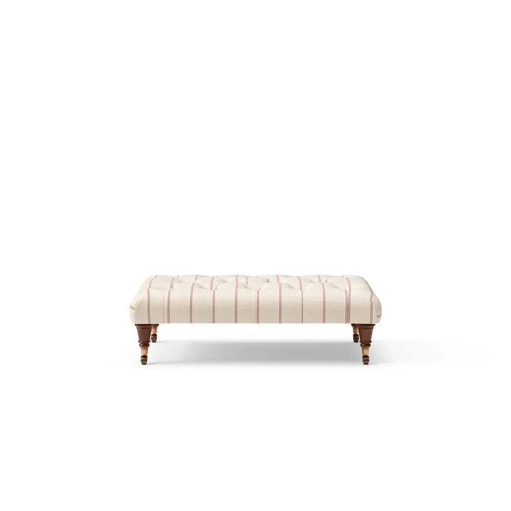 The Cotswold Company Amelia Foot Stool - Raspberry, Compton Stripe, image 7