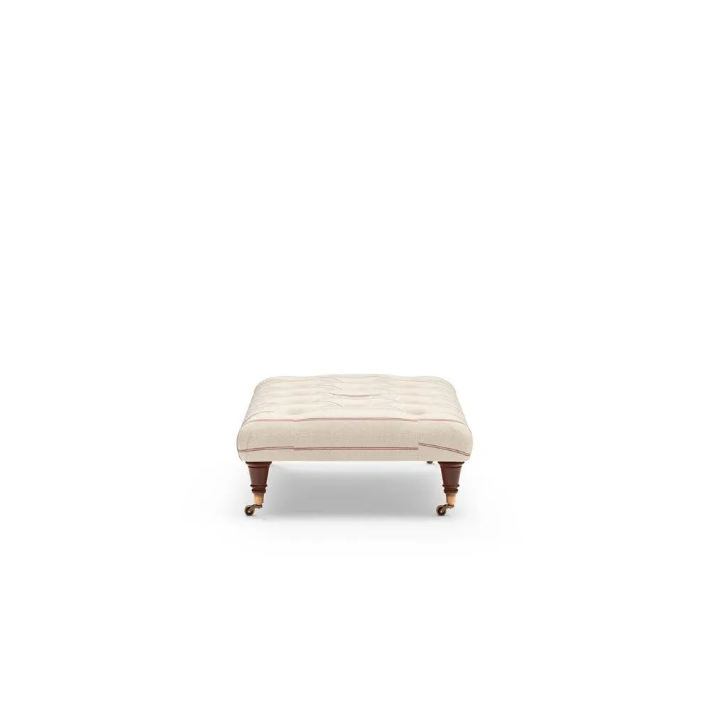 The Cotswold Company Amelia Foot Stool - Raspberry, Compton Stripe, image 8