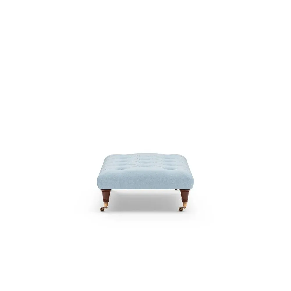 Foot Stool - Sky Blue, House Linen Mix