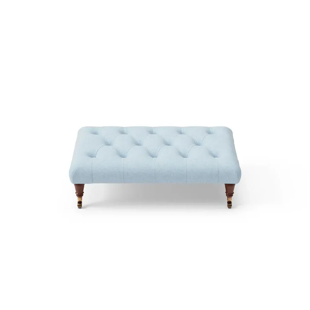 Foot Stool - Sky Blue, House Linen Mix