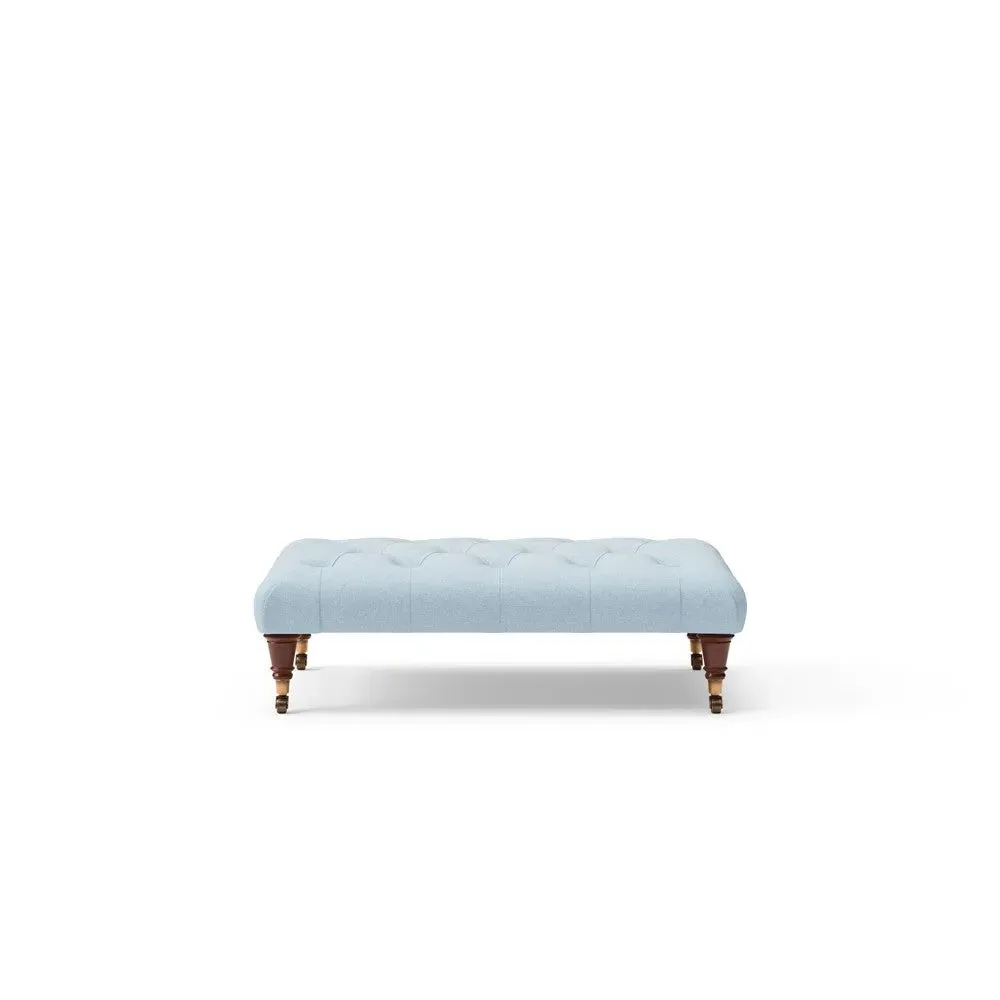 Foot Stool - Sky Blue, House Linen Mix