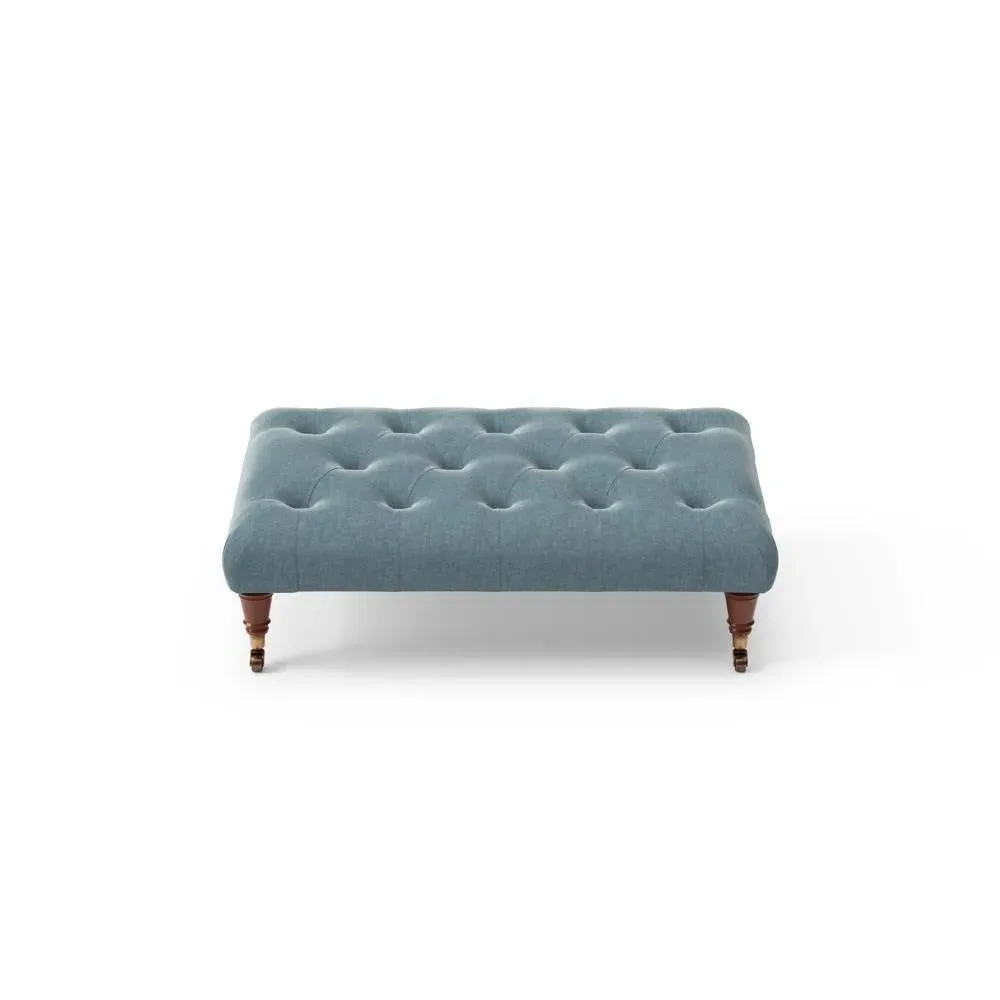 Foot Stool - Teal, Eco Chenille