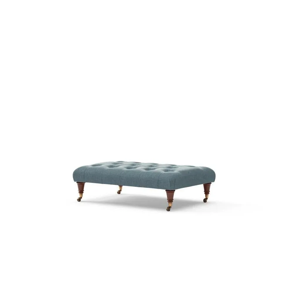 Foot Stool - Teal, Eco Chenille