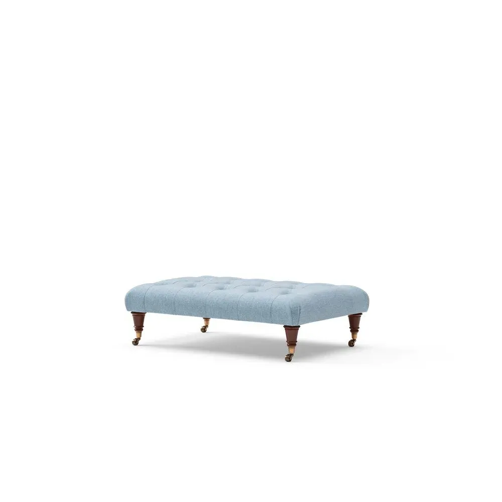 Cotswold Company Amelia Small Foot Stool - Teal Marl, Rustic Weave by The Cotswold Company, image 6