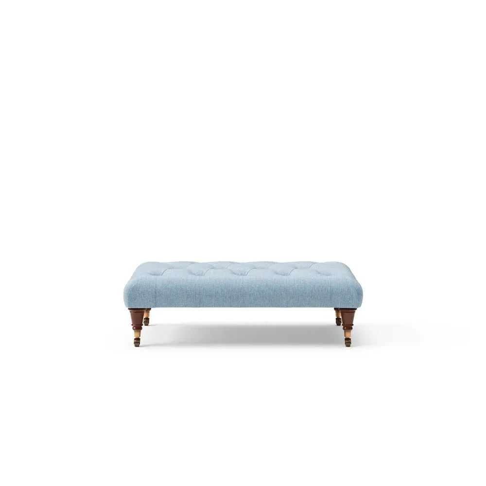 Foot Stool - Teal, Rustic Weave