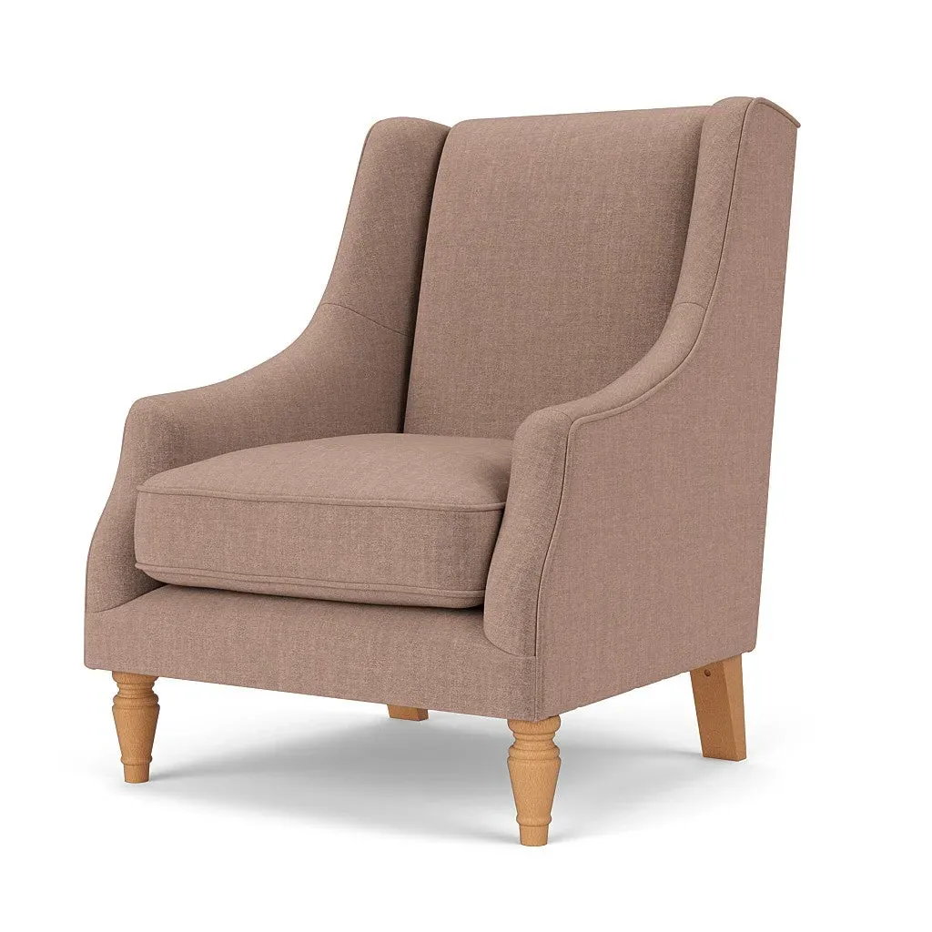 Annie Armchair - Dusky Rose, Eco Chenille