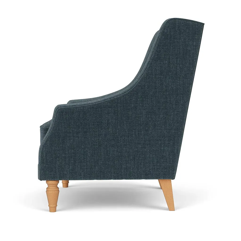 Annie Armchair - Teal, Eco Chenille