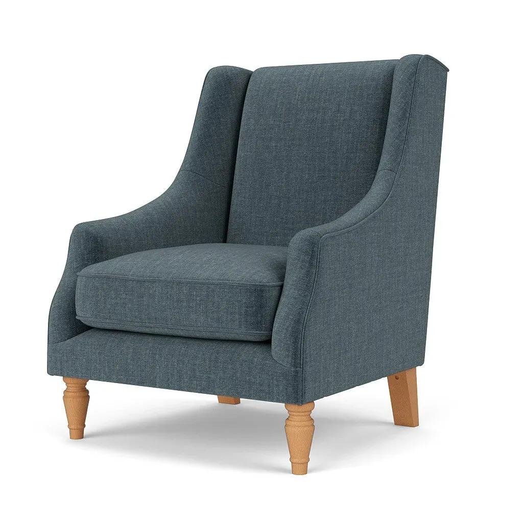 Annie Armchair - Teal, Eco Chenille
