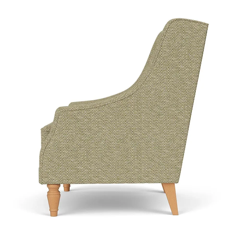 Armchair - Apple, Herringbone Weave
