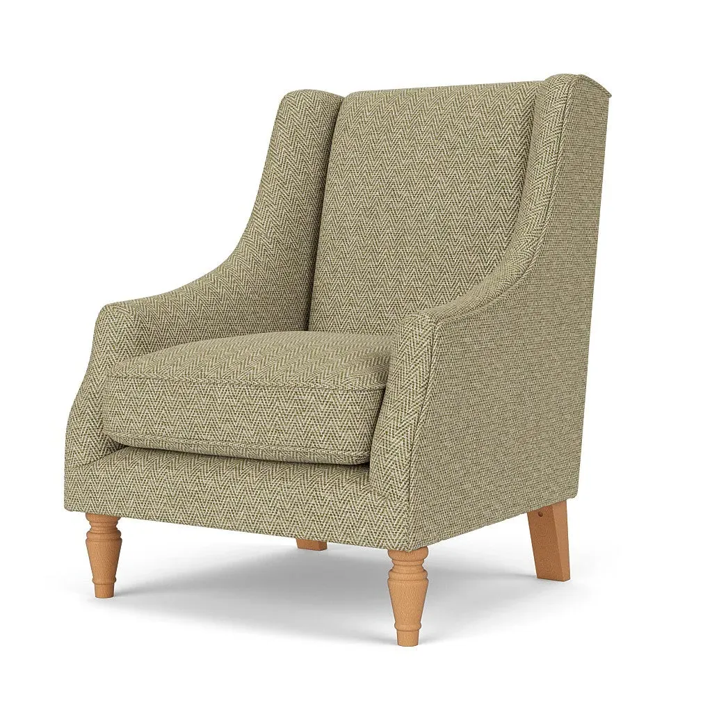 Armchair - Apple, Herringbone Weave