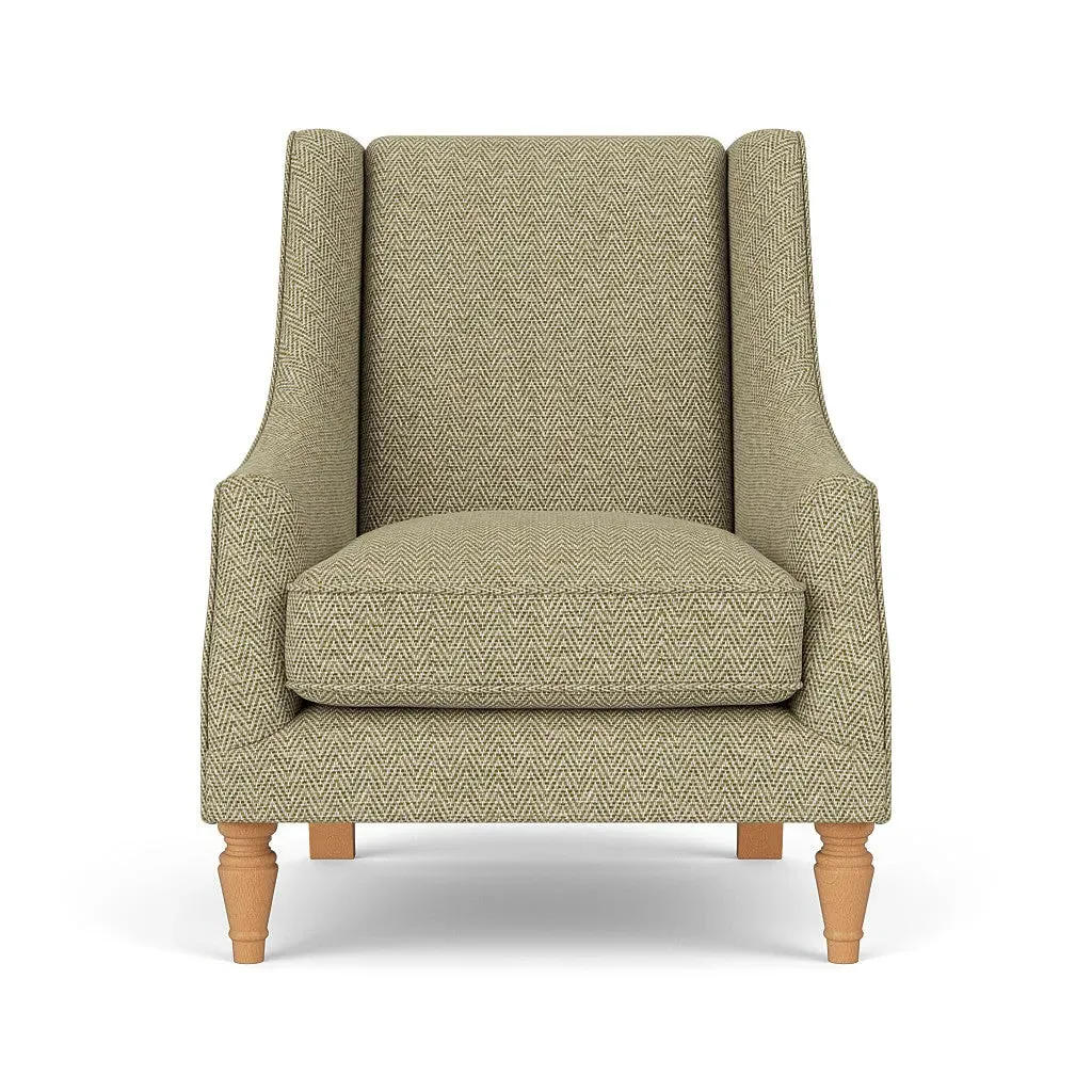 Armchair - Apple, Herringbone Weave