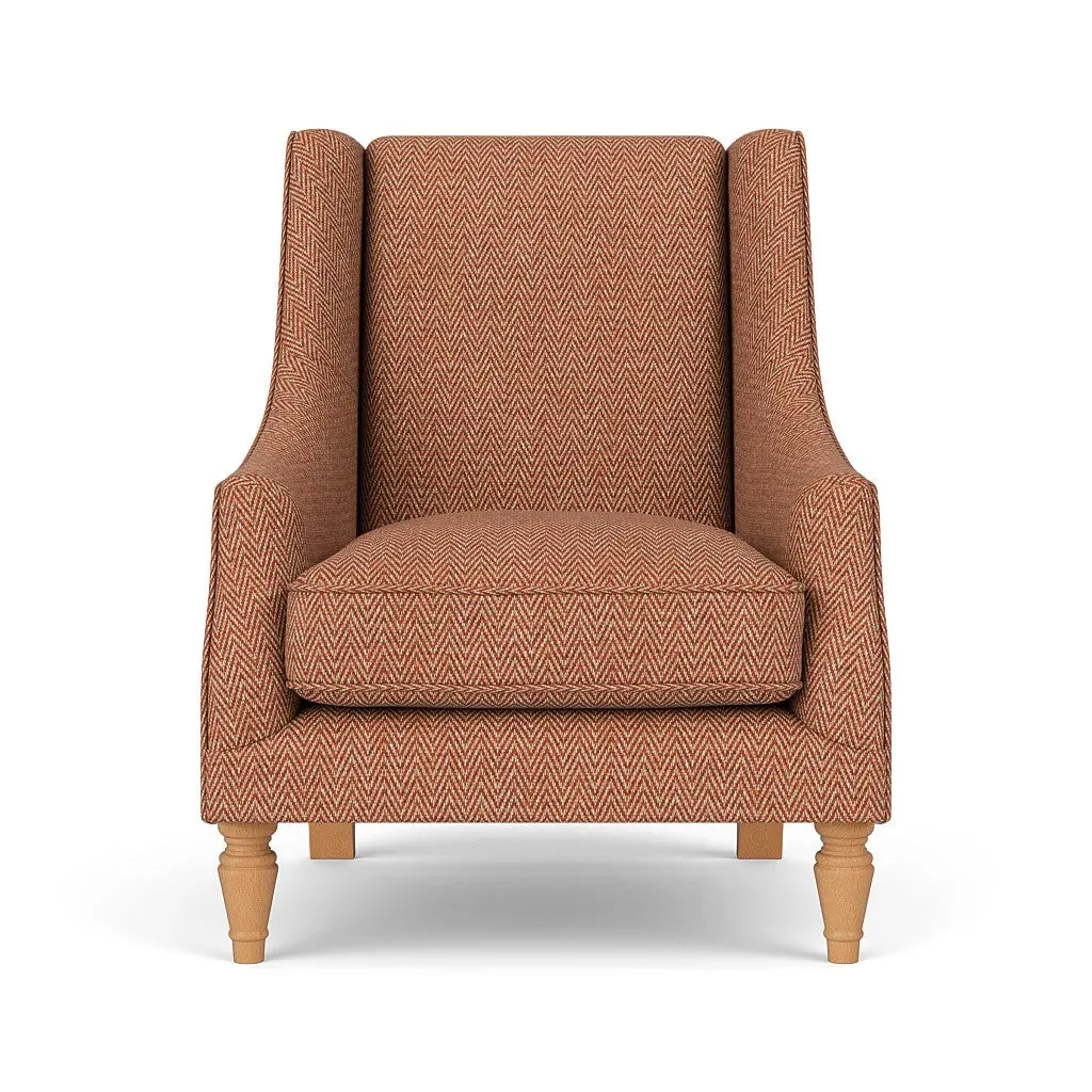 Armchair - Brick, Herringbone Weave