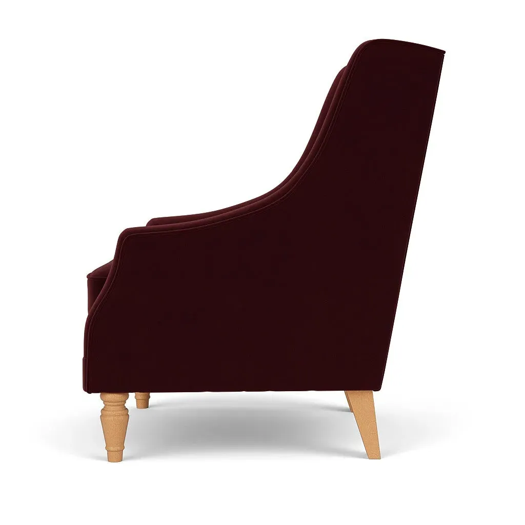 Armchair - Dark Rosehip, Matt Velvet