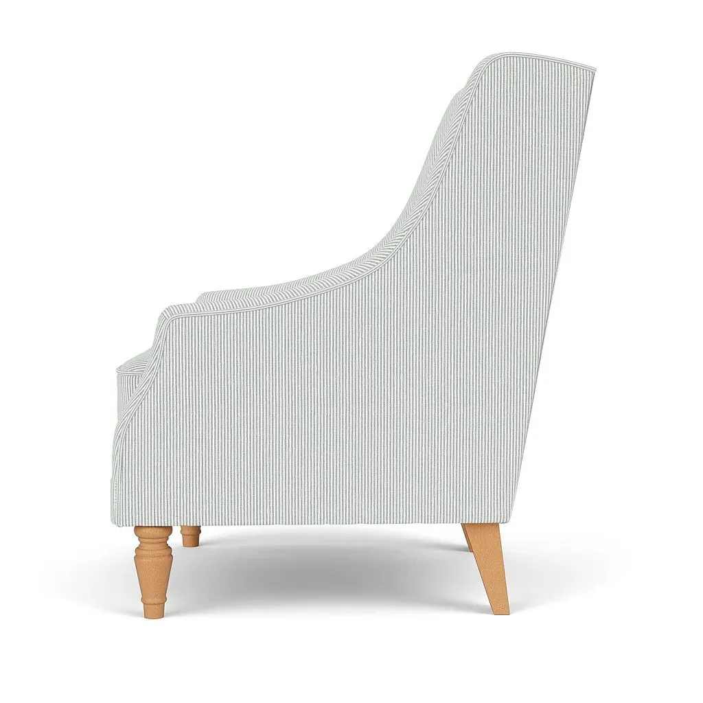 Armchair - Duck Egg, Broadway Stripe