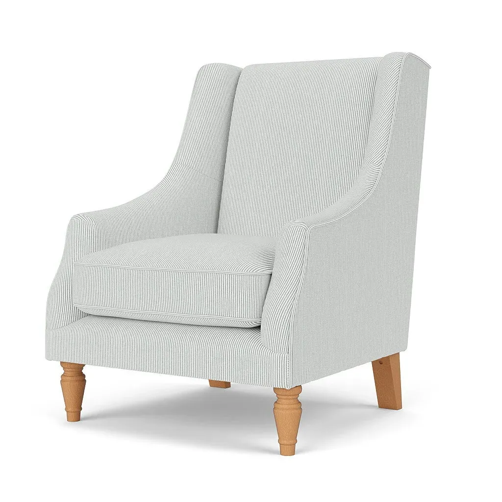 Armchair - Duck Egg, Broadway Stripe