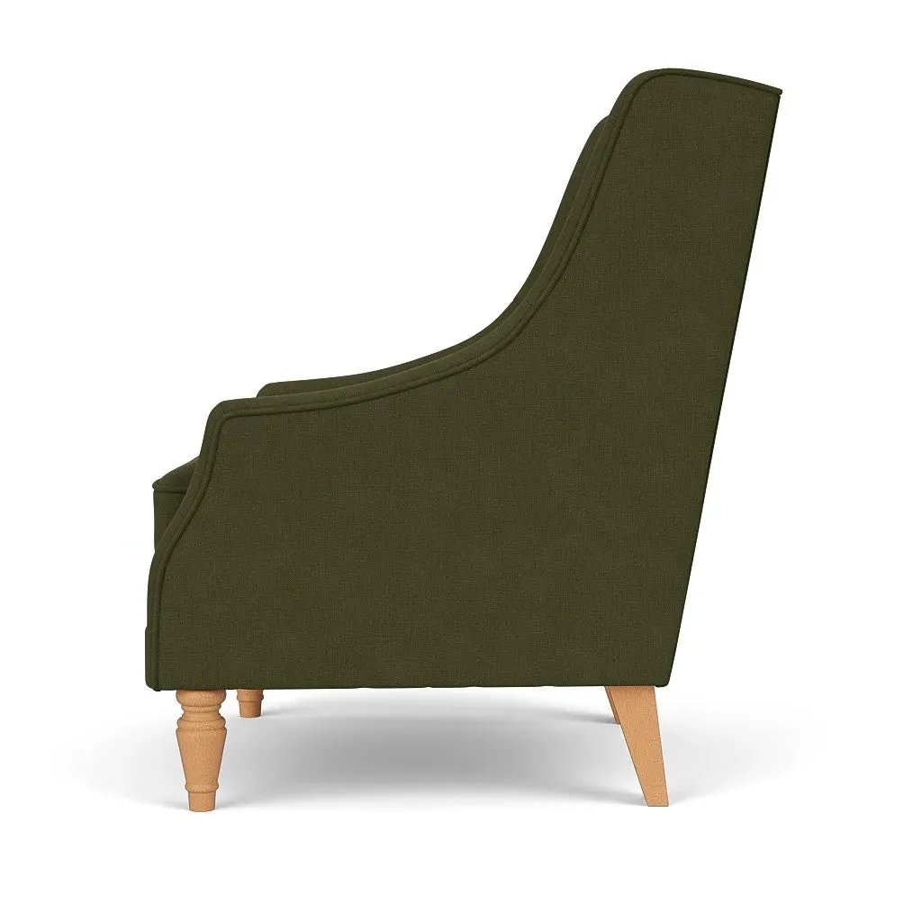 Armchair - Forest Green, House Linen Mix