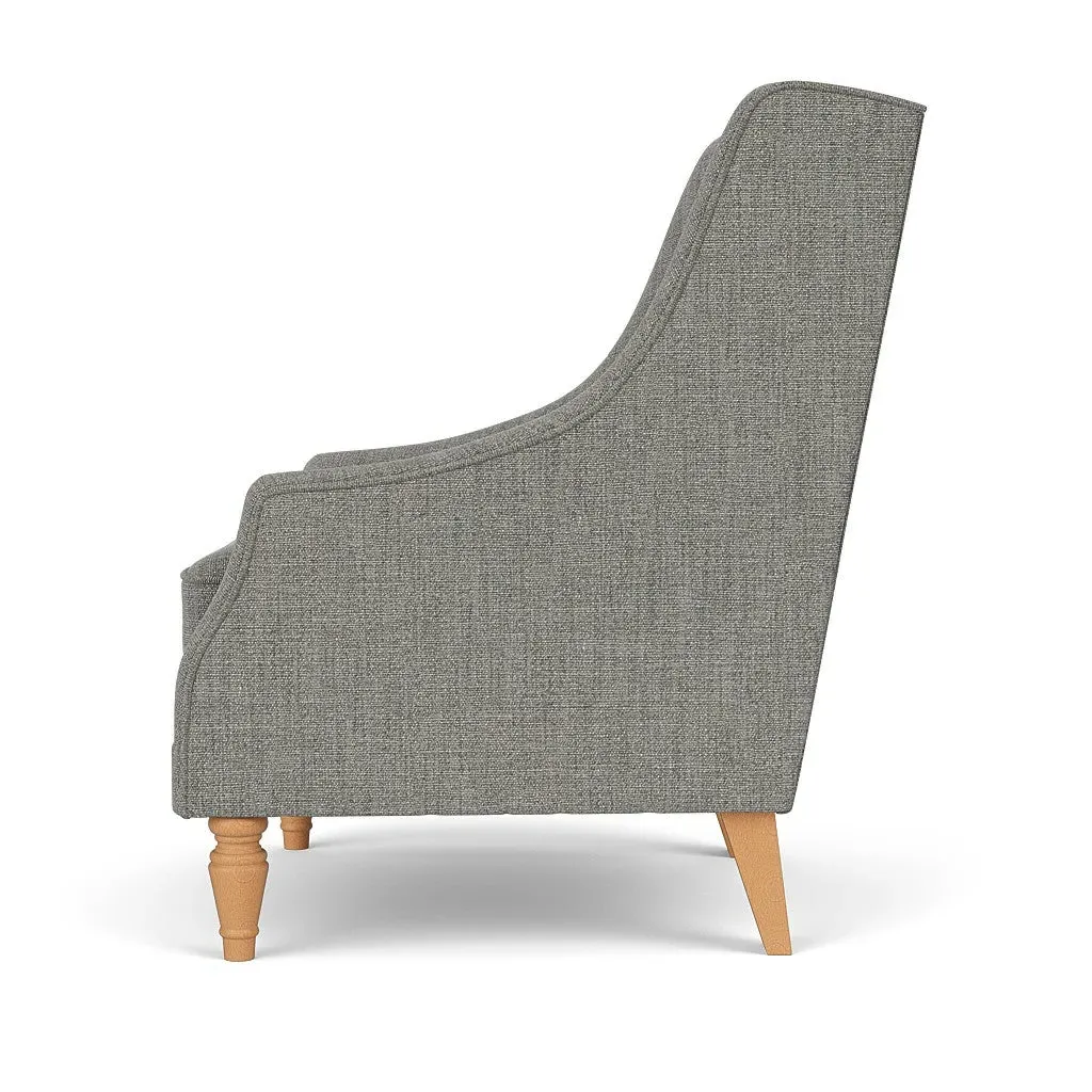 Armchair - Grey Marl, Rustic Weave