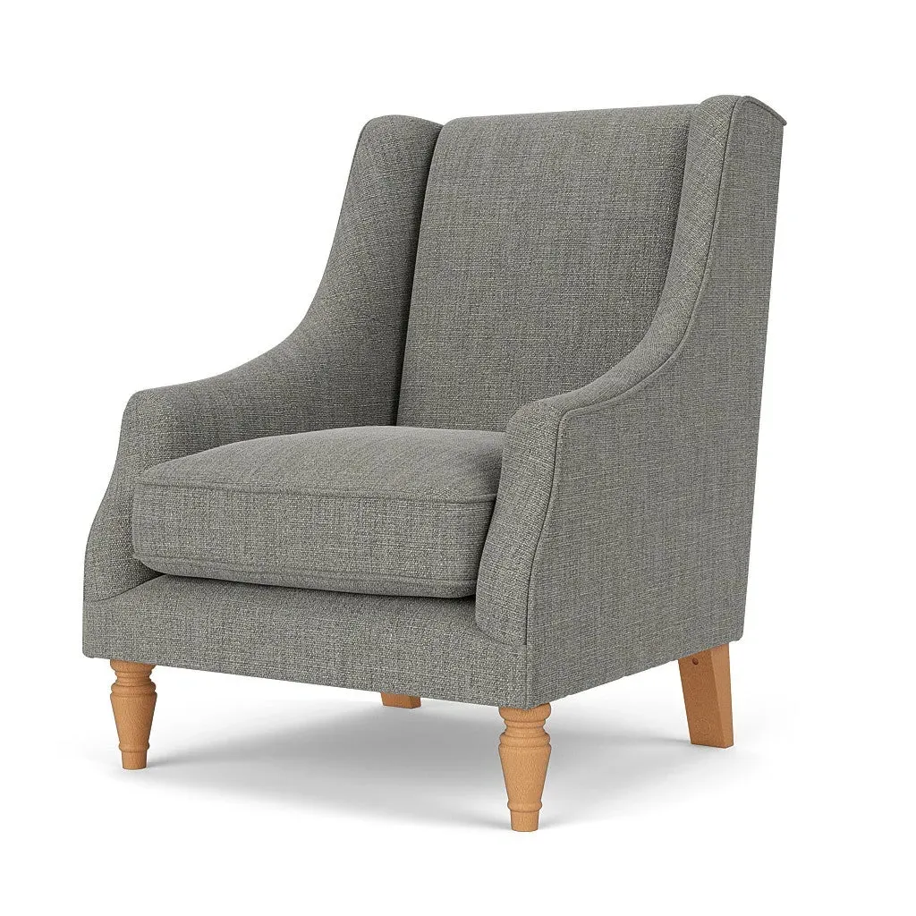 Armchair - Grey Marl, Rustic Weave
