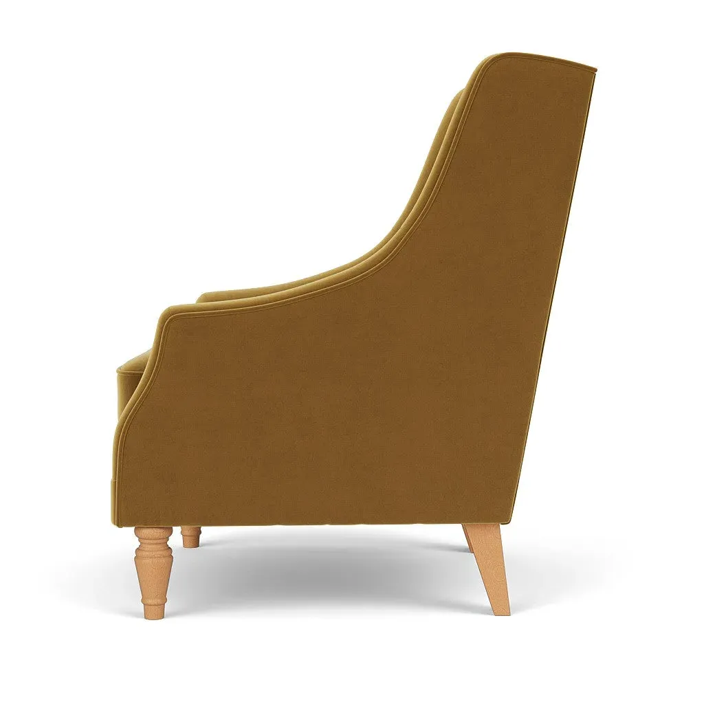 Armchair - Mustard, Matt Velvet