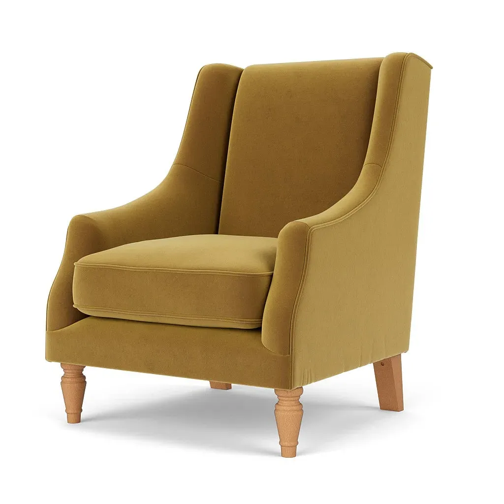Armchair - Mustard, Matt Velvet