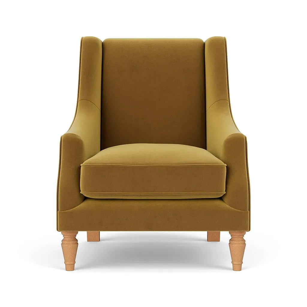 Armchair - Mustard, Matt Velvet