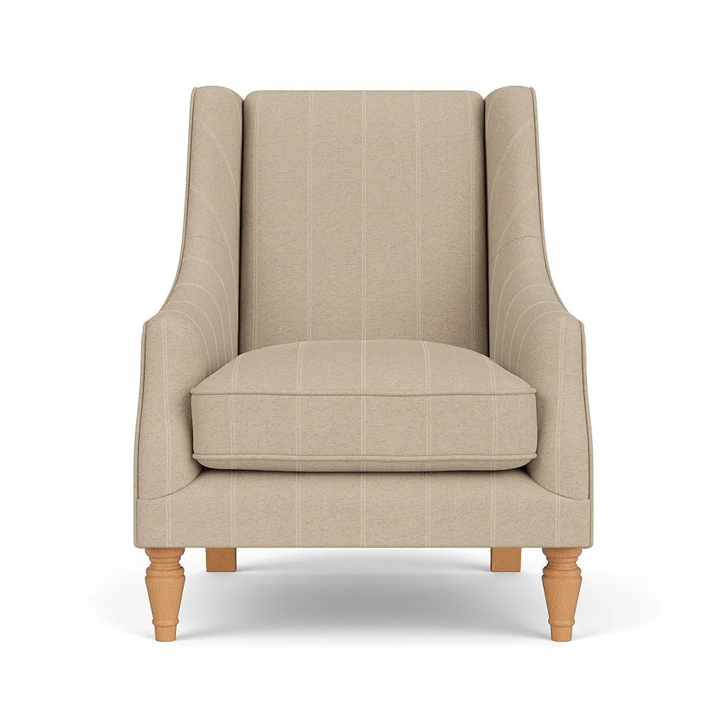 Armchair - Natural, Compton Stripe
