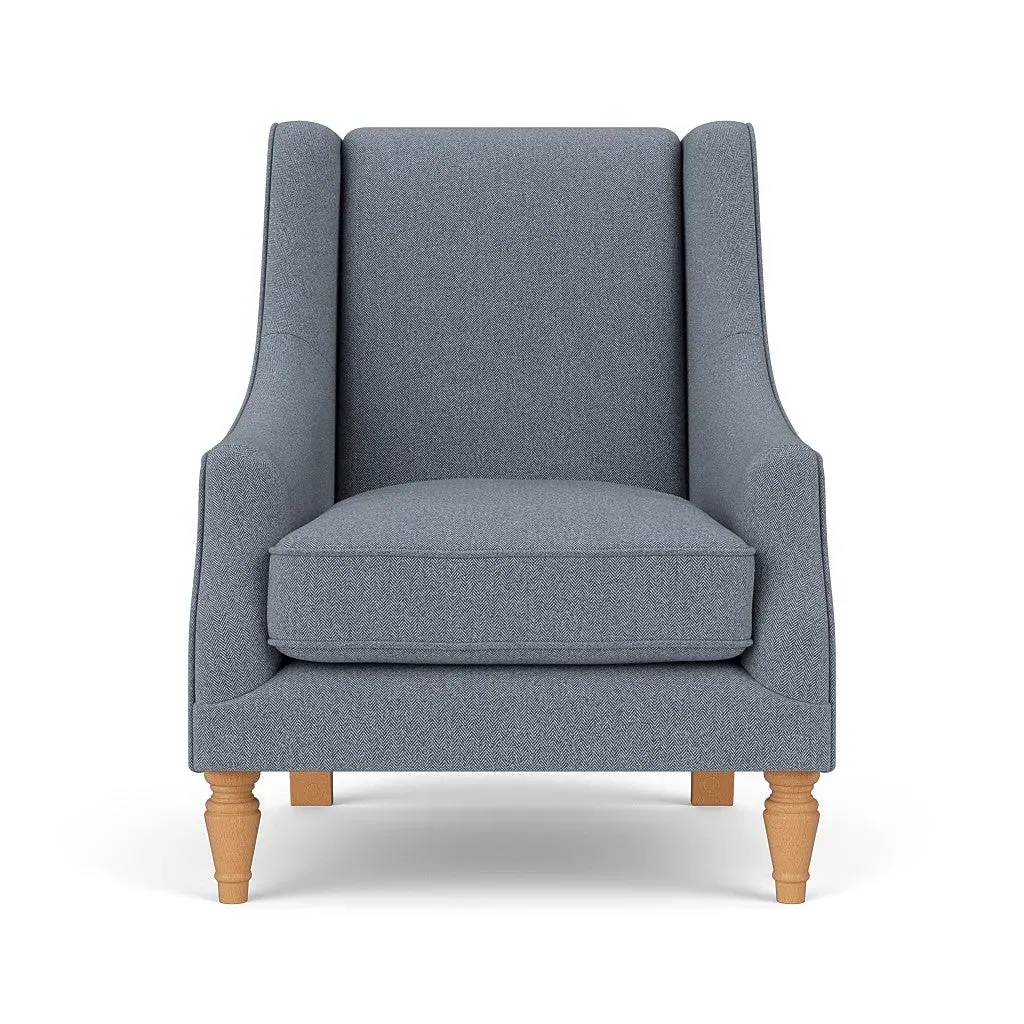 Armchair - Navy, Eco Herringbone image