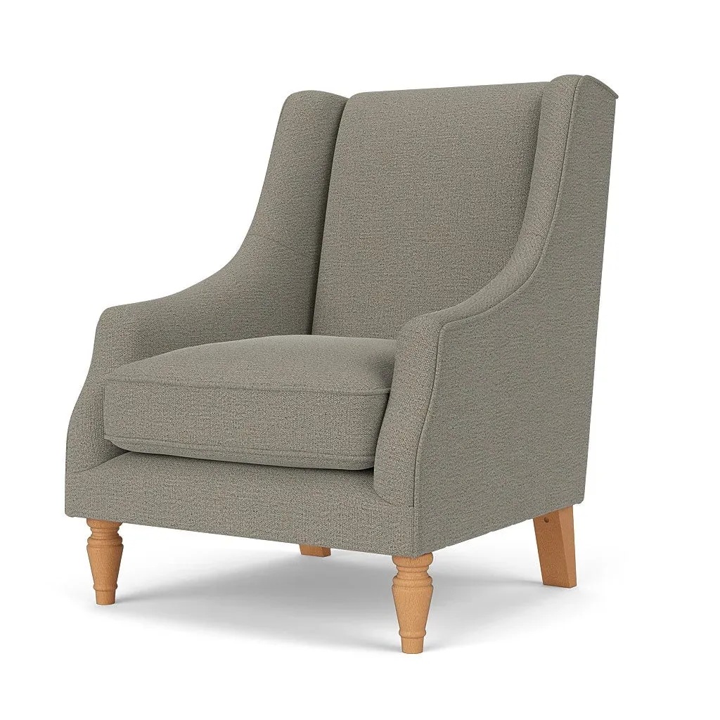 Armchair with Wraparound Arms - Flax, Rustic Weave