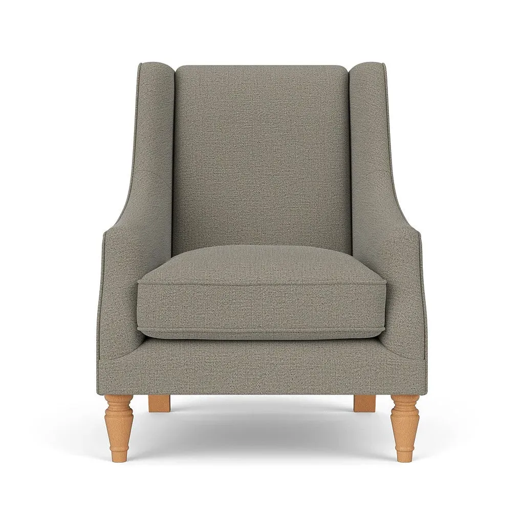 Armchair with Wraparound Arms - Flax, Rustic Weave image