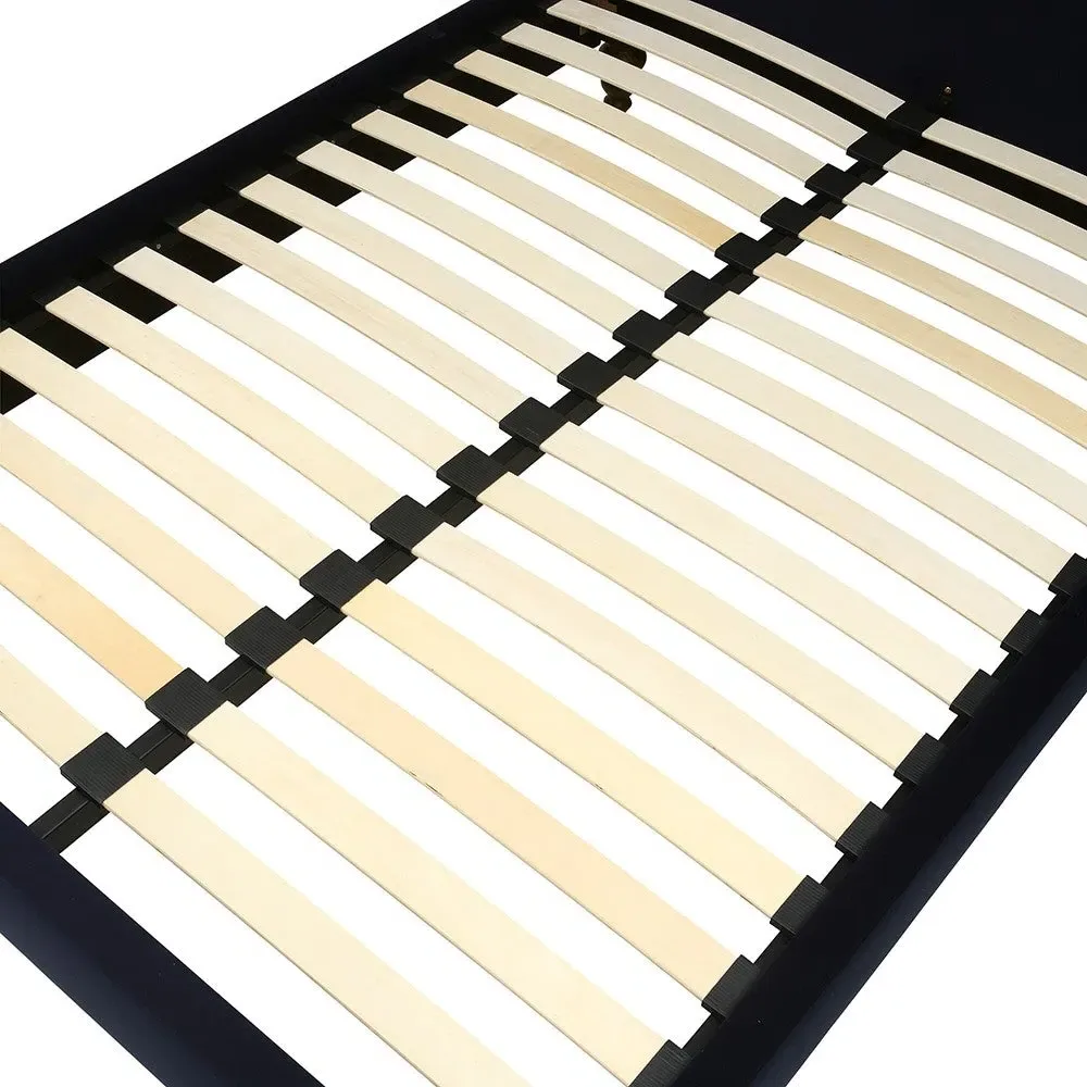 Ascott Double Upholstered Bed - Midnight, Velvet