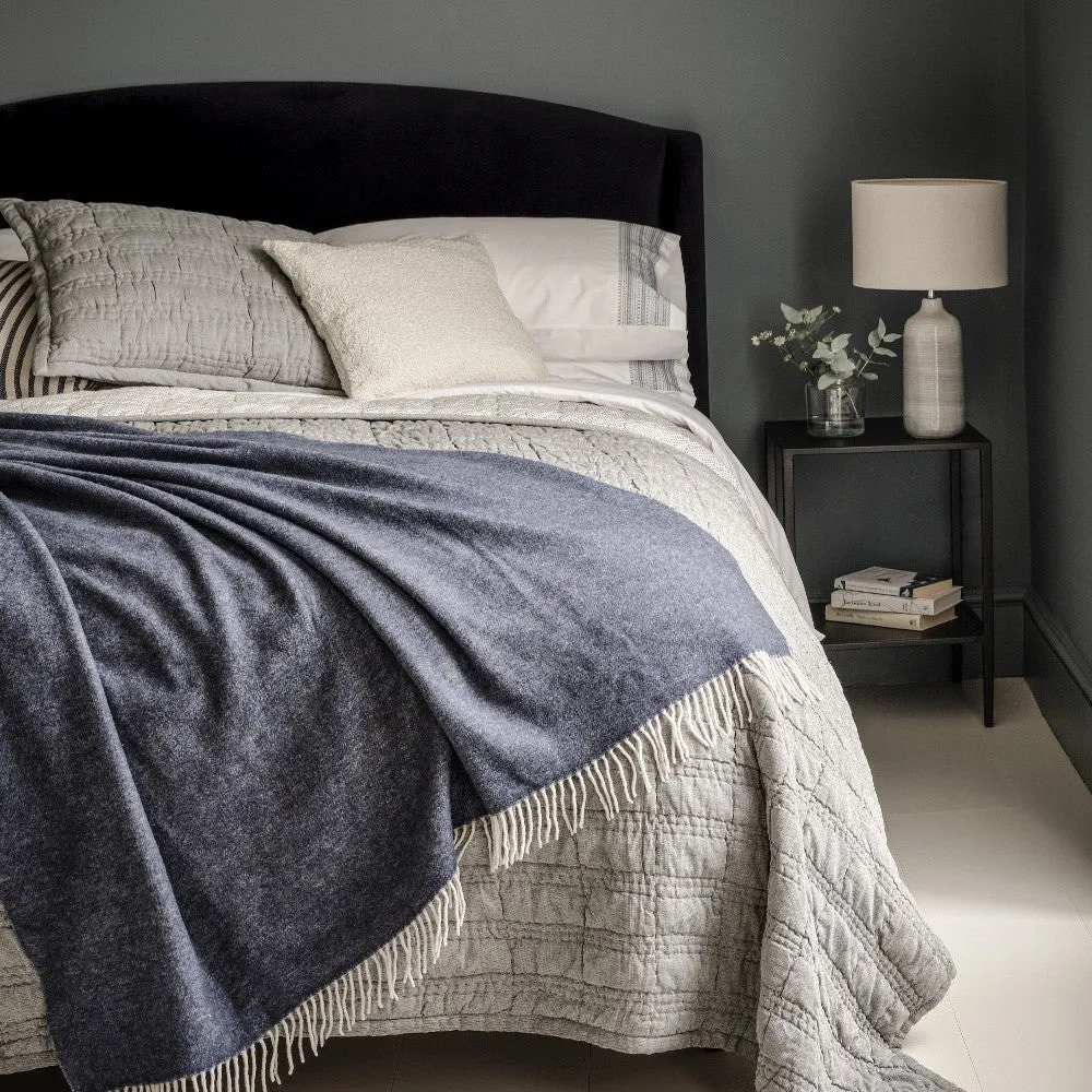 King Size Upholstered Bed - Midnight Blue, Velvet image