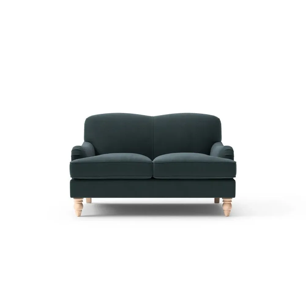2-Seater Sofa - Blue, Matt Velvet image