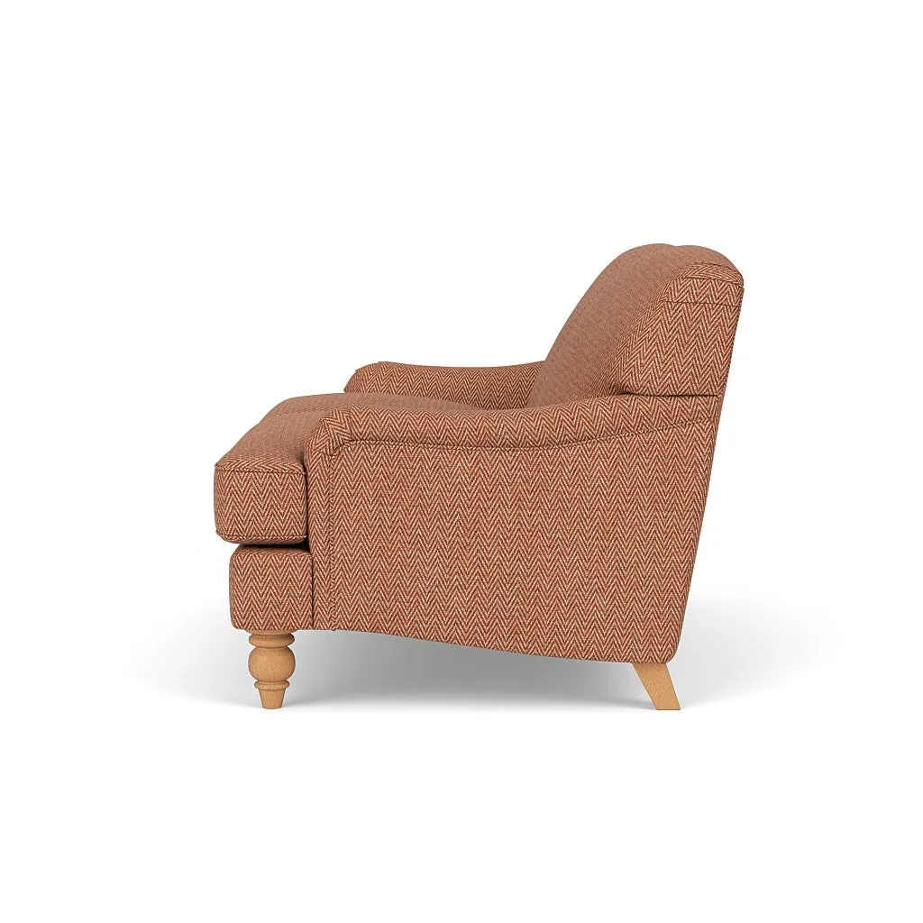 2-Seater Sofa - Brick, Herringbone Weave