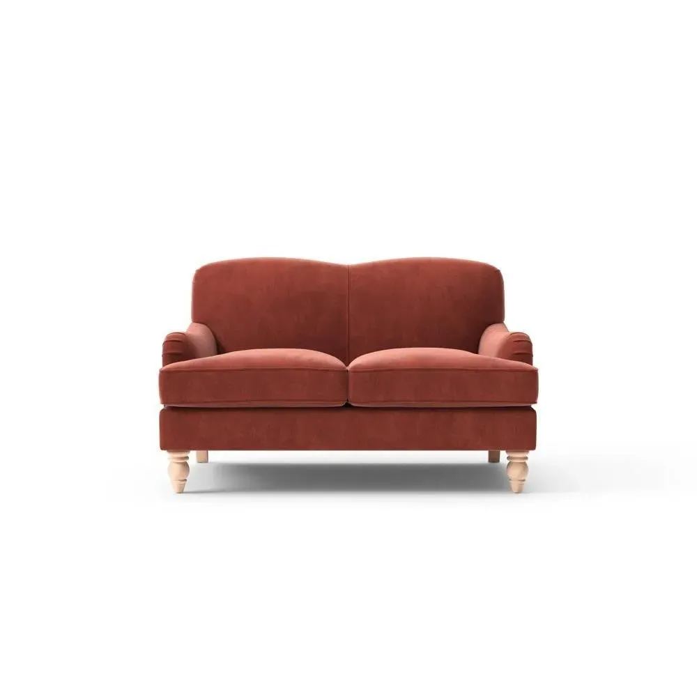 2-Seater Sofa - Brick Red, Matt Velvet image