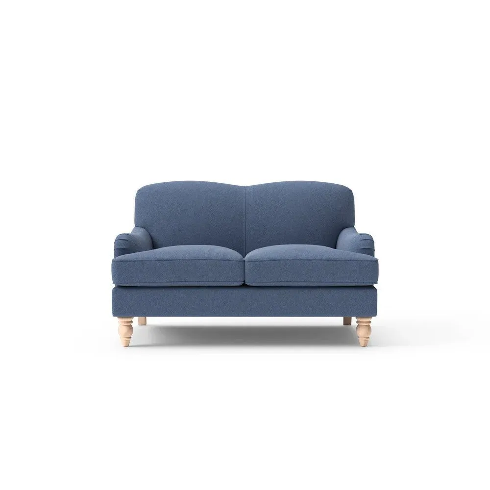 2-Seater Sofa - Dark Blue, Chunky Cotton image