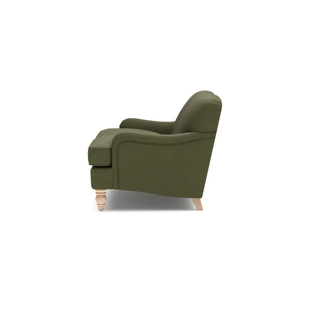 2-Seater Sofa - Forest Green, Linen Mix