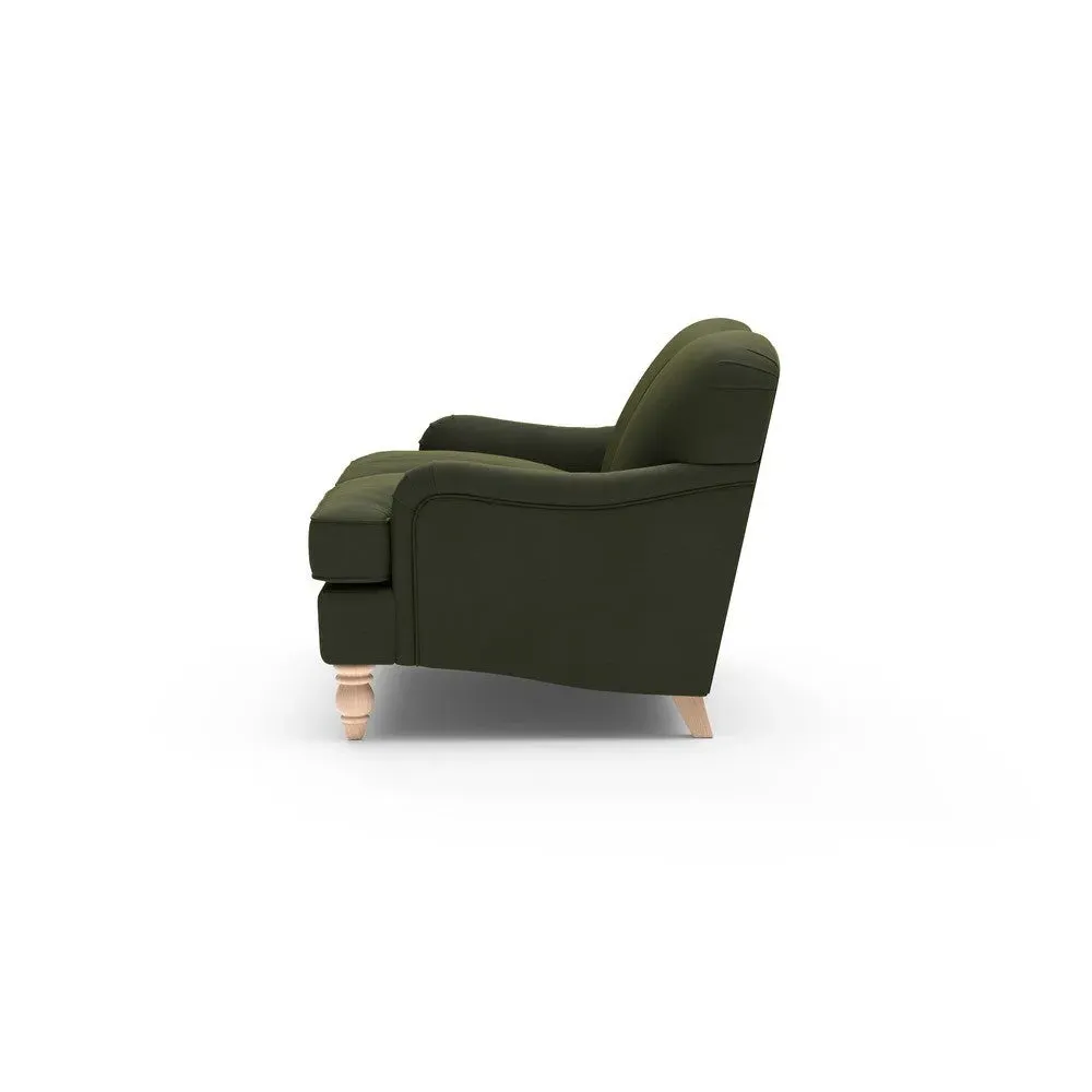 2-Seater Sofa - Forest Green, Matt Velvet