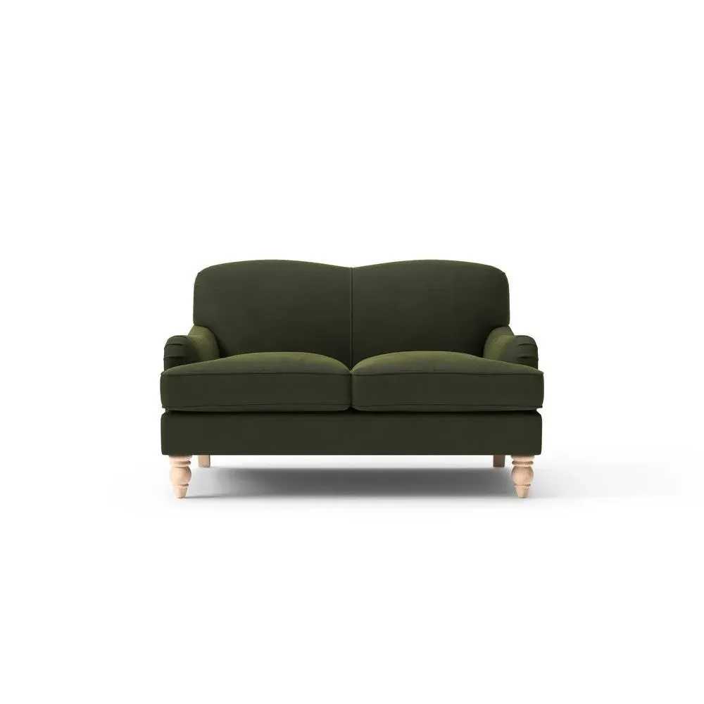 2-Seater Sofa - Forest Green, Matt Velvet